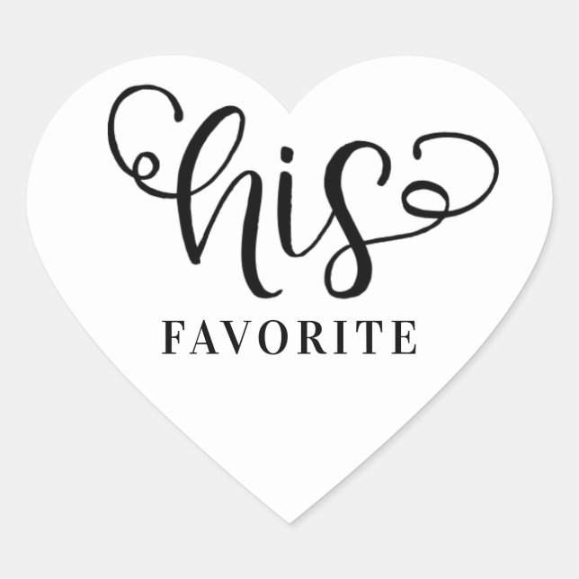 Cœur Son Sticker Coeur Mariage préféré (Devant)