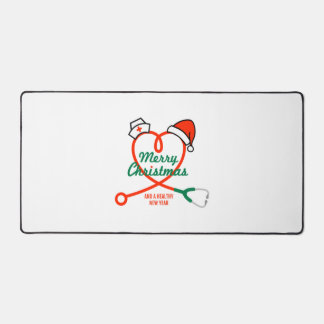 Coeur stéthoscope avec chapeau de Santa