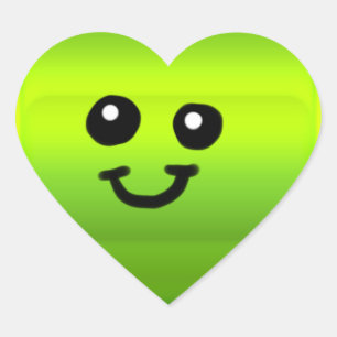Cœur Sticker à coeur vert brillant