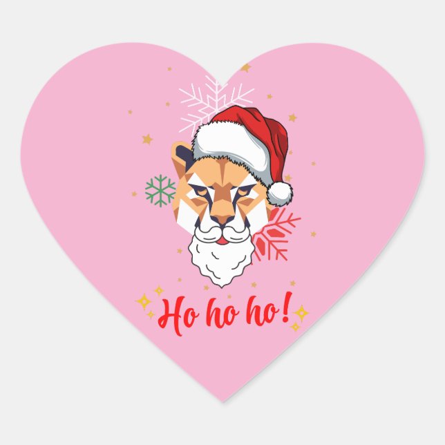 Cœur sticker animal ho ho ho  (Devant)