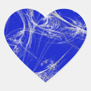 Cœur Sticker Arrière - plan Fractal Spider Web