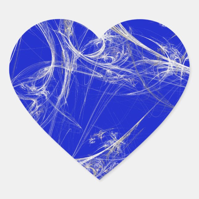Cœur Sticker Arrière - plan Fractal Spider Web (Devant)
