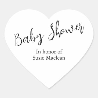 Cœur Sticker Baby shower minimaliste