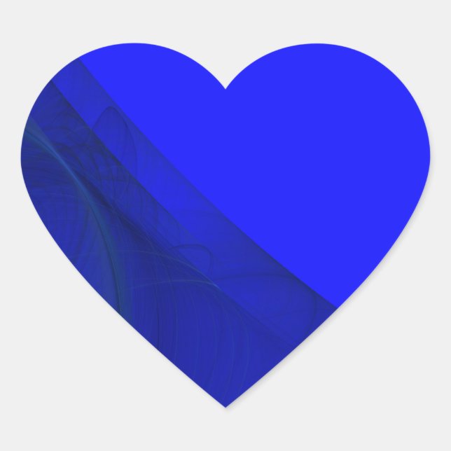 Cœur Sticker cardiaque Arrière - plan Royal Blue Fracta (Devant)