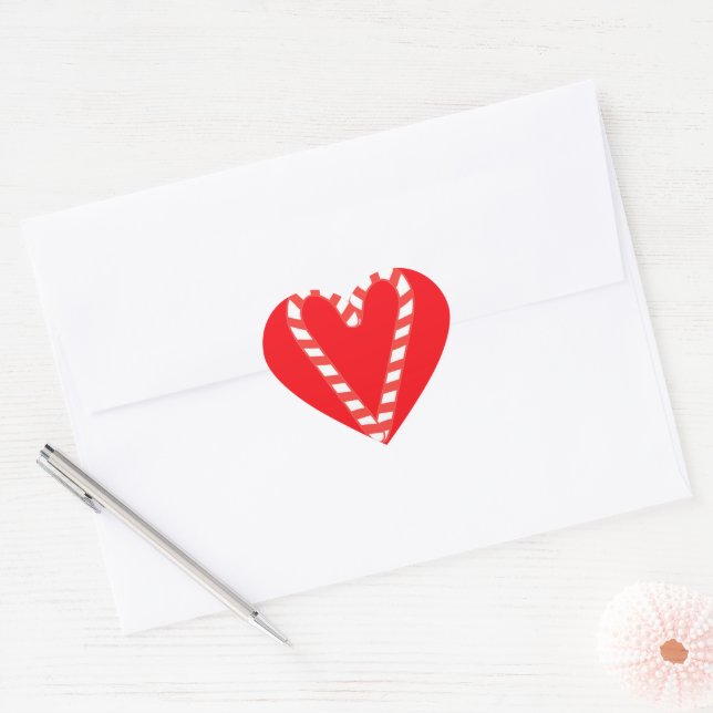 Cœur Sticker cardiaque avec Sucre de canne en forme de  (Enveloppe)
