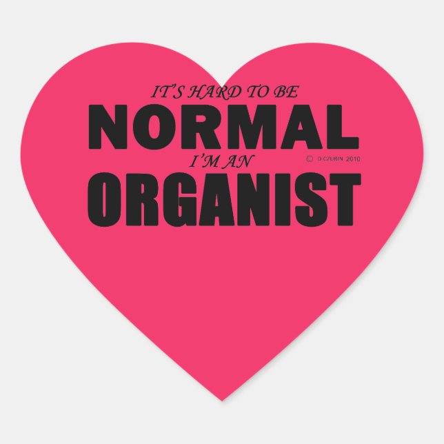 Cœur Sticker cardiaque Organiste Normal (Devant)