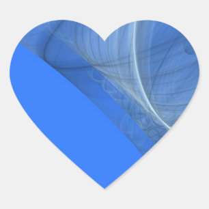 Cœur Sticker cardiaque turquoise Arrière - plan fractal