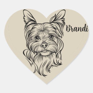 Cœur Sticker Chih Tzu Coeur Personnalisé Avec Nom De An
