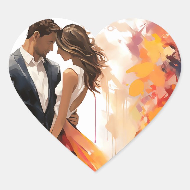 Cœur Sticker Coeur Amour Éternel Favoriser Sceau Sac (Devant)
