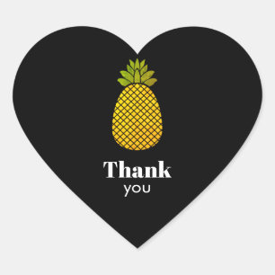 Cœur Sticker Coeur Ananas Merci