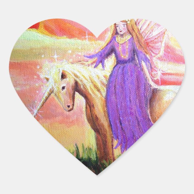 Cœur Sticker Coeur Angel & Unicorn (Devant)