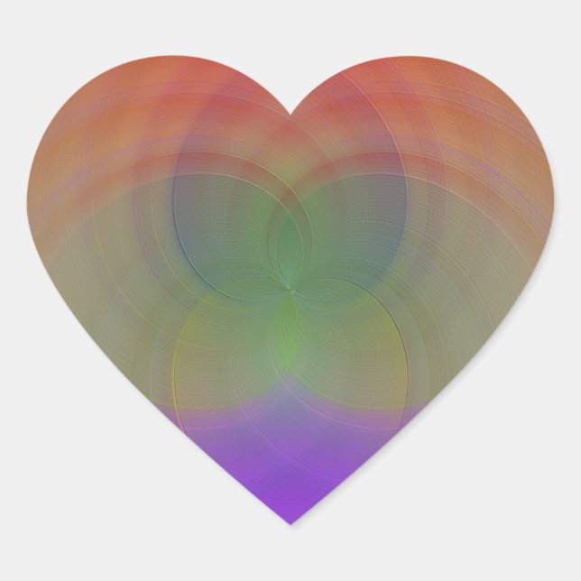 Cœur Sticker Coeur arc-en-ciel (Devant)