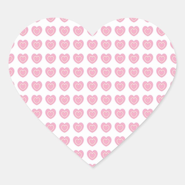 Cœur Sticker Coeur Arrière - plan rose (Devant)