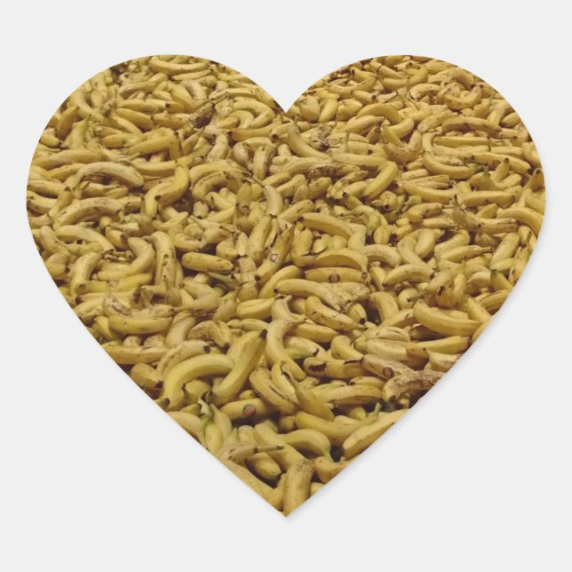 Cœur Sticker Coeur Bananes (Devant)
