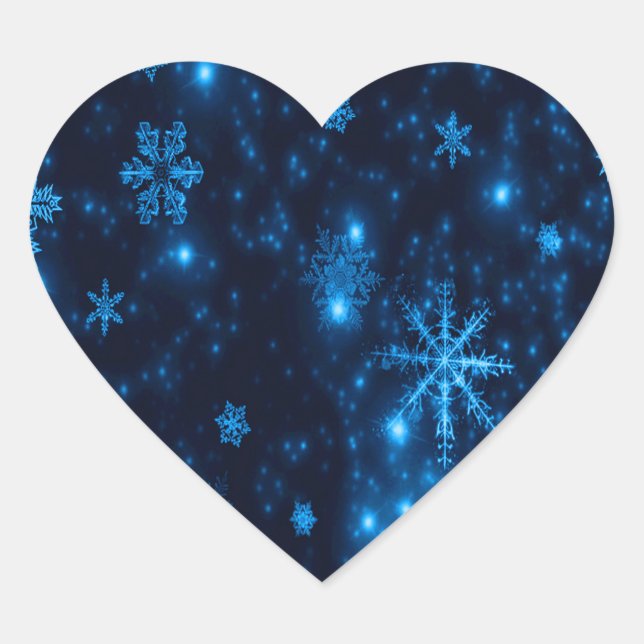 Cœur Sticker Coeur Bleu Profond & Flèches Lumineuses (Devant)