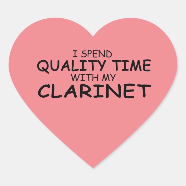 Cœur Sticker Coeur Clarinet Temps Qualité (Devant)