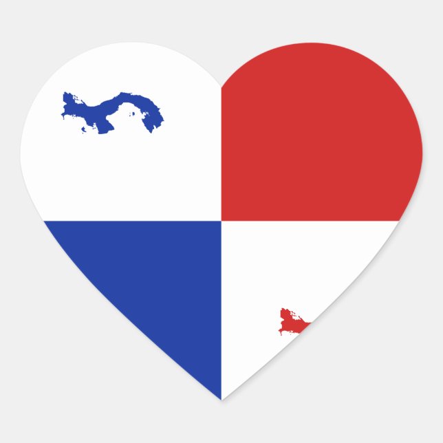 Cœur Sticker Coeur de bannière Panama (Devant)
