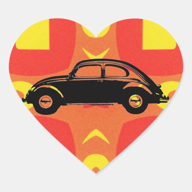 Cœur Sticker Coeur de Bogue Classique (Devant)