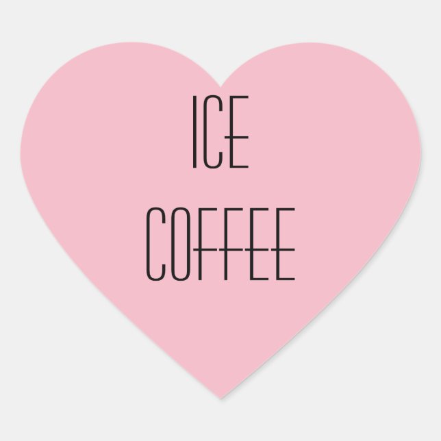 Cœur Sticker Coeur de café glace (Devant)