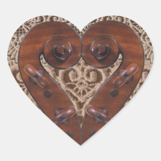 Cœur Sticker Coeur de défilement de violon