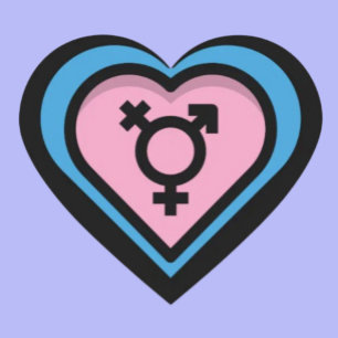 Cœur Sticker Coeur de la Trans Pride