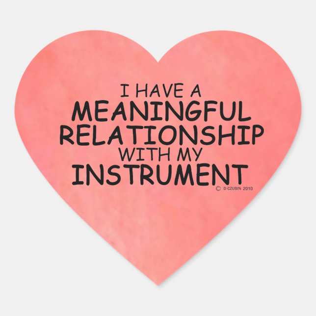Cœur Sticker Coeur de l'instrument de relation signific (Devant)