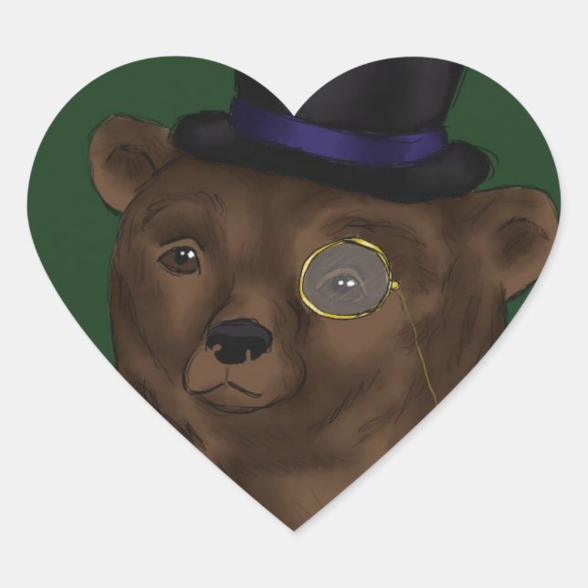 Cœur Sticker Coeur de l'ours (Devant)