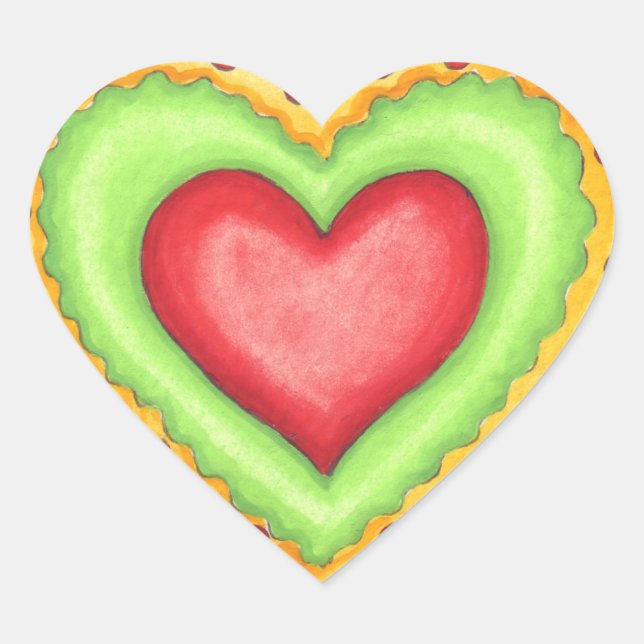 Cœur Sticker Coeur de Noël (Devant)