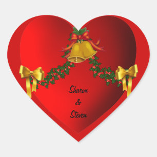 Cœur Sticker Coeur de Noël de mariée et de chambre