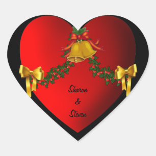 Cœur Sticker Coeur de Noël de mariée et de chambre