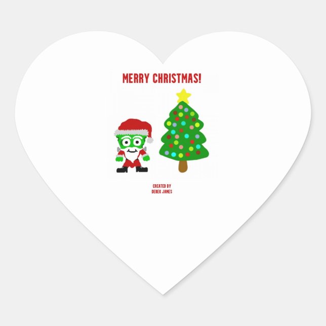 Cœur Sticker Coeur de Noël FrankenCheese (Devant)