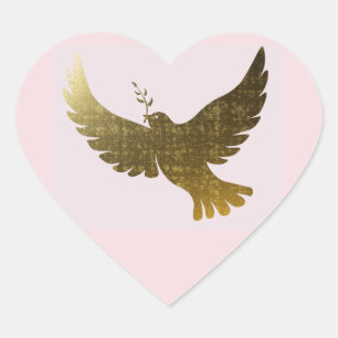 Cœur Sticker Coeur de Peace Dove