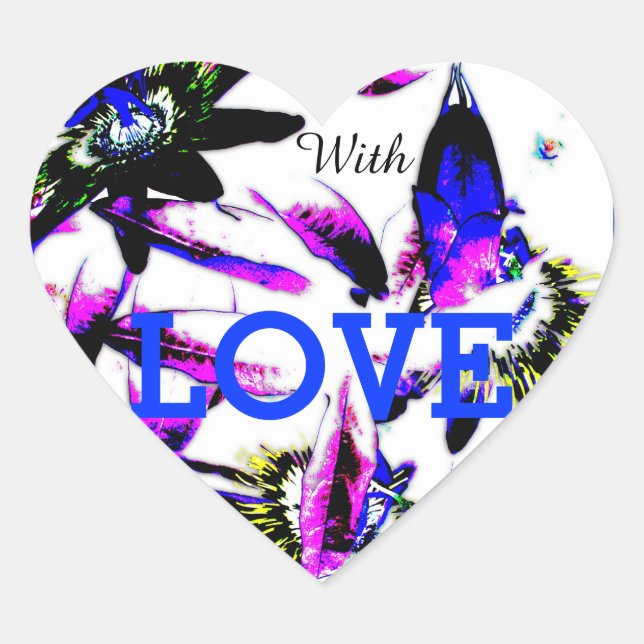 Cœur Sticker Coeur de Porcelain Passiflora (Devant)