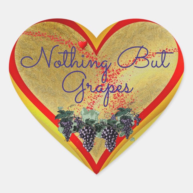 Cœur Sticker Coeur De Raisins (Devant)