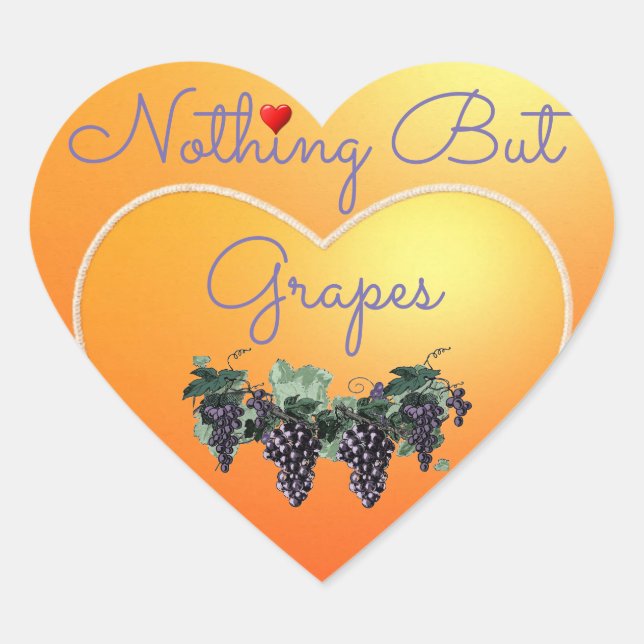 Cœur Sticker Coeur De Raisins (Devant)
