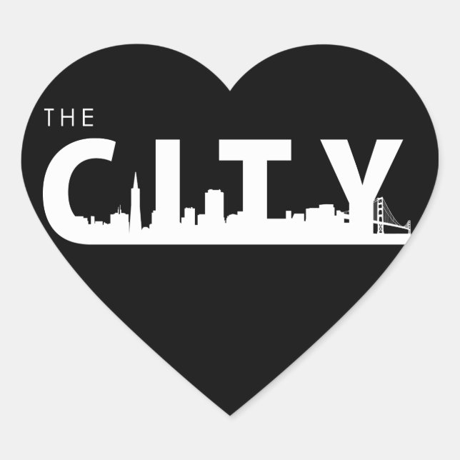 Cœur Sticker Coeur de San Francisco (Devant)