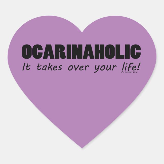 Cœur Sticker Coeur de Vie Ocarinaholic (Devant)