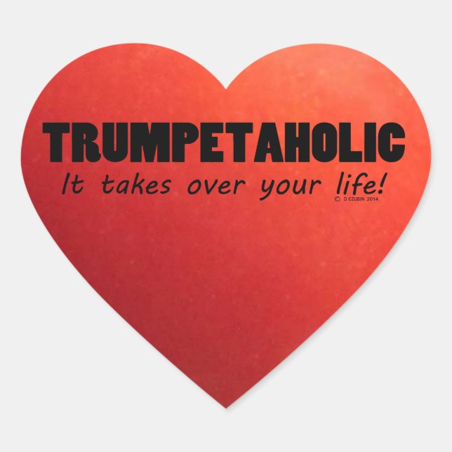 Cœur Sticker Coeur de Vie Trumpetaholic (Devant)