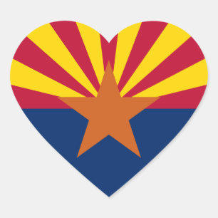 Cœur Sticker Coeur Drapeau Arizona