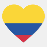 Sticker Coeur drapeau de Colombie