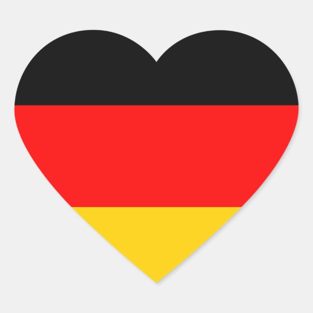 Cœur Sticker Coeur du drapeau allemand (Devant)