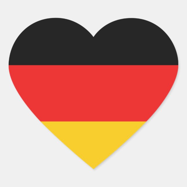 Cœur Sticker Coeur du drapeau allemand (Devant)