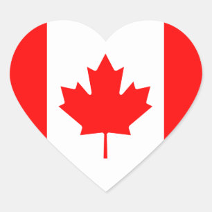 Cœur Sticker Coeur du drapeau du Canada
