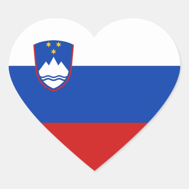 Cœur Sticker Coeur du pavillon slovène (Devant)