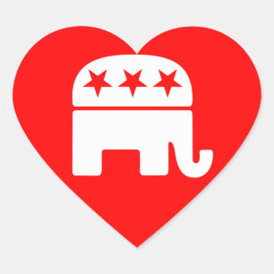 Cœur Sticker Coeur Eléphant Républicain