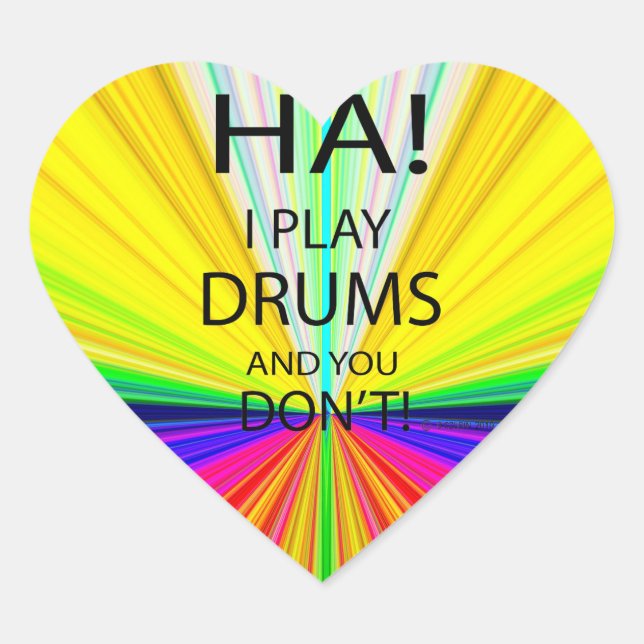 Cœur Sticker Coeur Ha Drums (Devant)