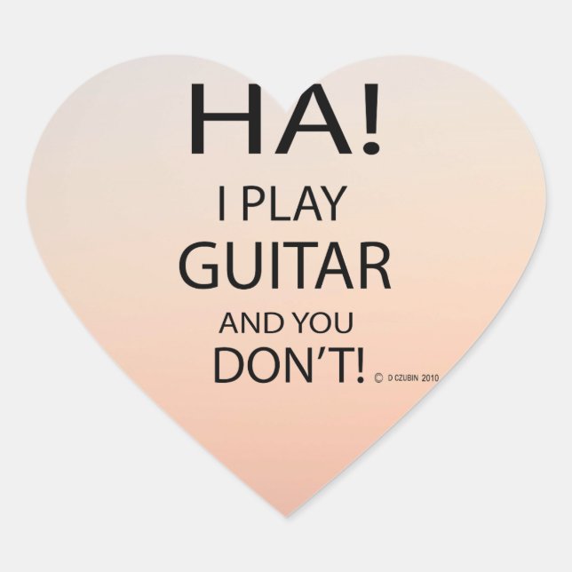 Cœur Sticker Coeur Ha Guitare (Devant)