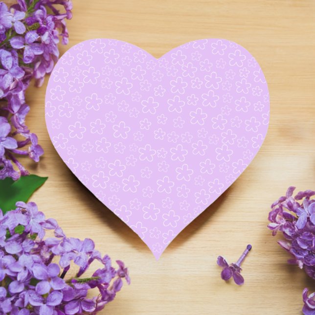 Cœur Sticker Coeur Lilac Blossom (Lilac Blossom Heart Sticker)