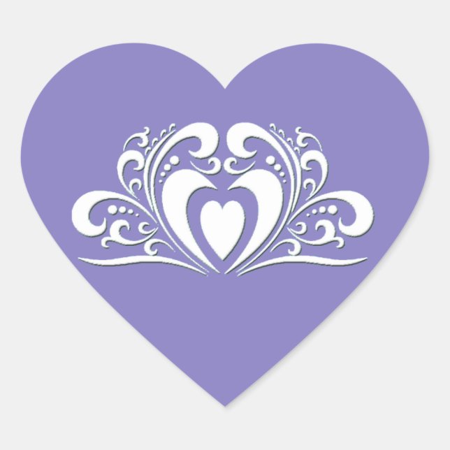 Cœur Sticker Coeur Mariage élégant (Devant)