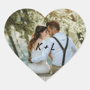 Cœur Sticker Coeur Mariage Photo Personnalisé